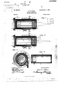 Page from Clile Allen zoom lens patent no. 686,788